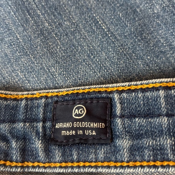 AG Adriano Goldschmied Jeans Womens 29 Blue Tomboy Crop Relaxed Straight Distres - Picture 5 of 8